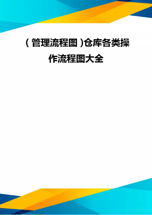 (优质)(管理流程图)仓库各类操作流程图大全