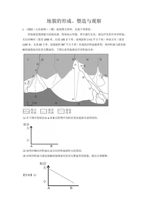 新高考地理地貌的形成塑造与观察(解析版)