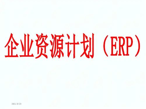1企业资源计划(ERP)概述.ppt