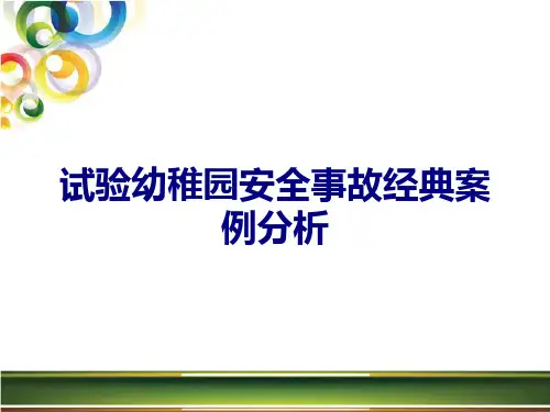 实验幼儿园安全事故典型案例分析课件