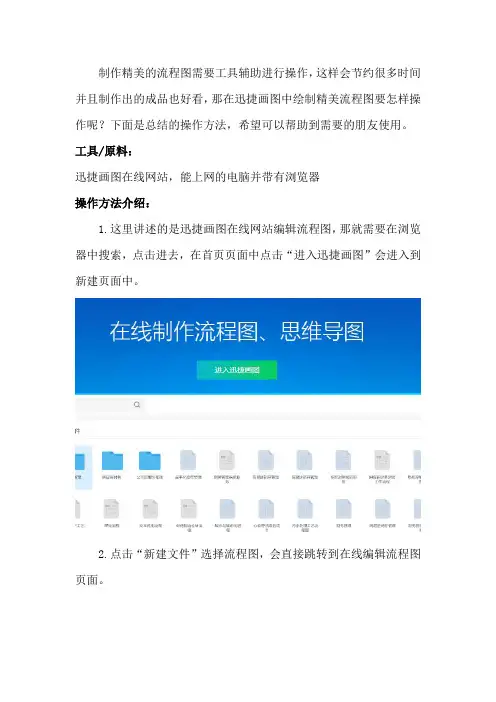 利用迅捷画图绘制精美流程图怎样操作
