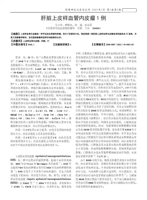 肝脏上皮样血管内皮瘤1例