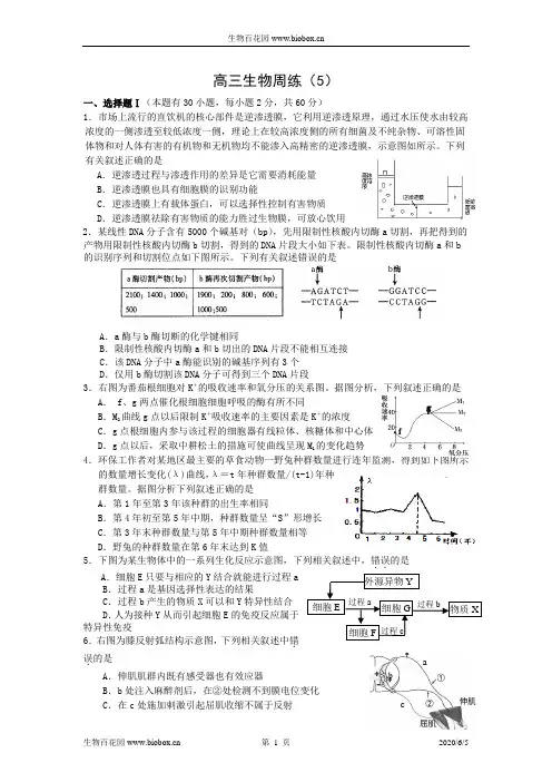 高三周练5