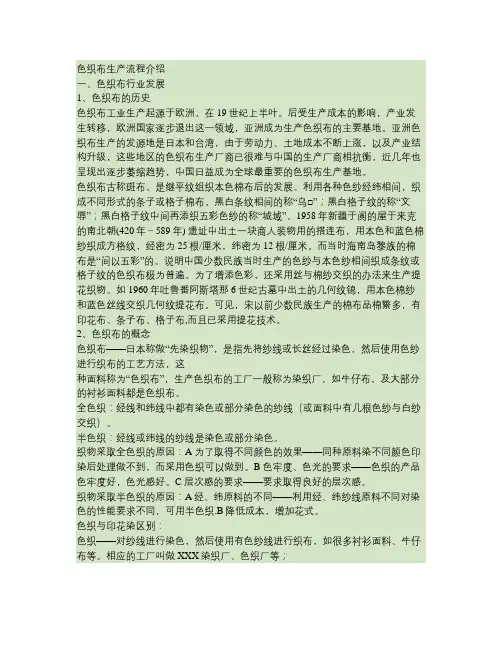 色织布生产流程介绍.