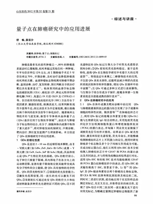 量子点在肺癌研究中的应用进展
