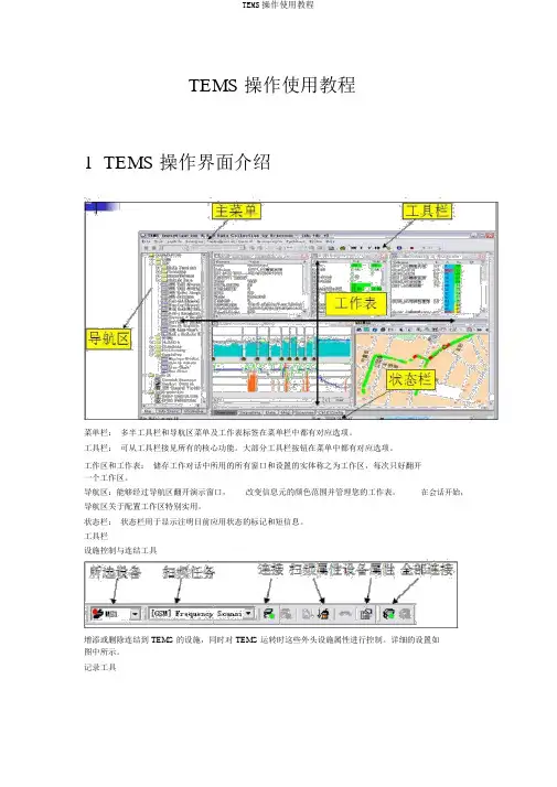 TEMS操作使用教程