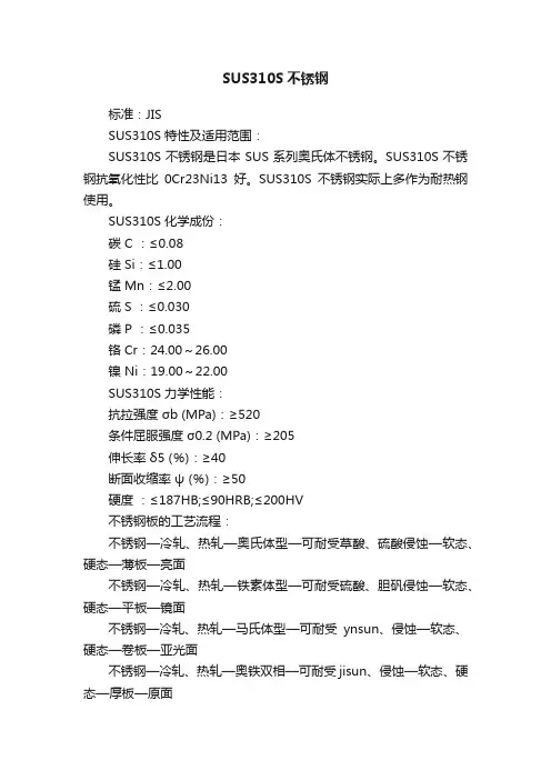 SUS310S不锈钢