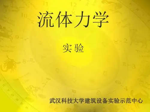 流体力学实 验.
