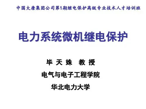 培训微机保护基础ppt课件