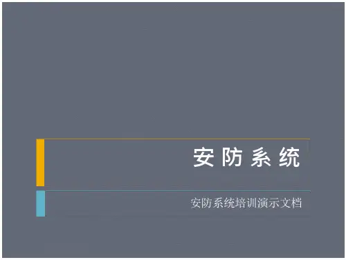 安防系统精要、看