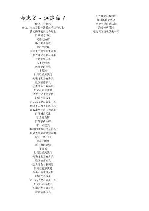 金志文 - 远走高飞
