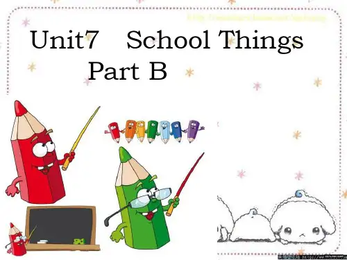 闽教版小学英语Unit7SchoolthingsPartB课件