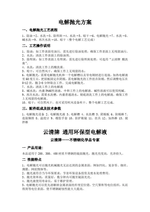 电解抛光资料