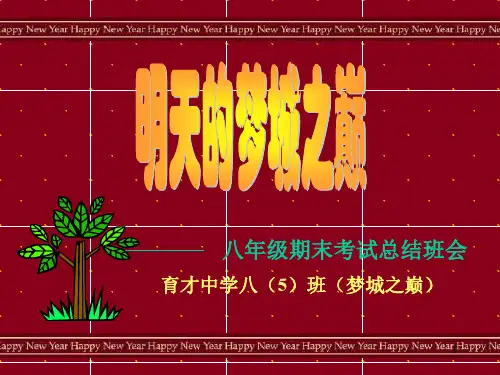 期末考试总结主题班会PPT课件