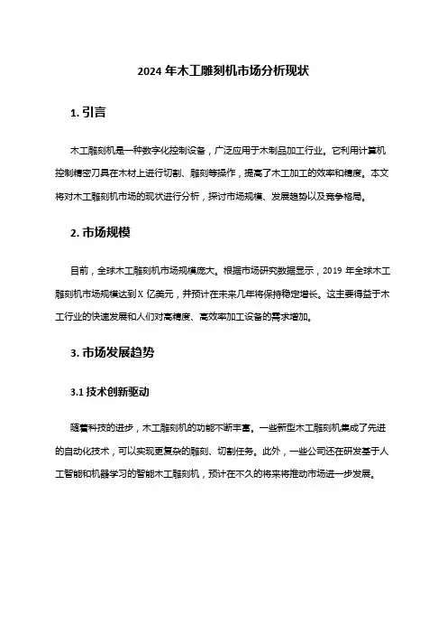 2024年木工雕刻机市场分析现状