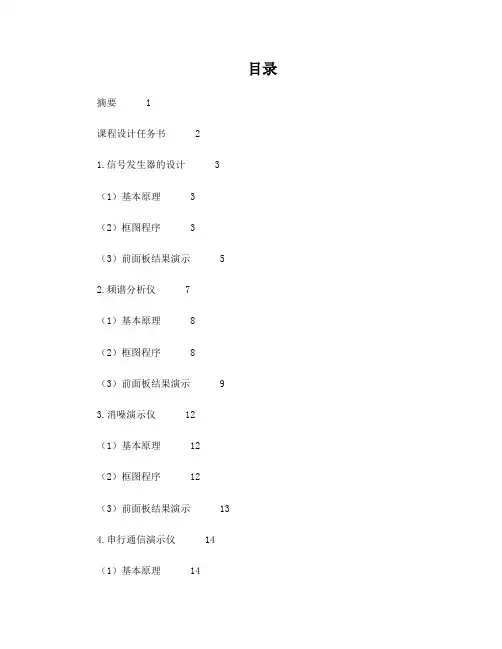 虚拟仪器课程设计