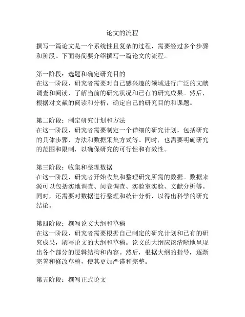 论文的流程