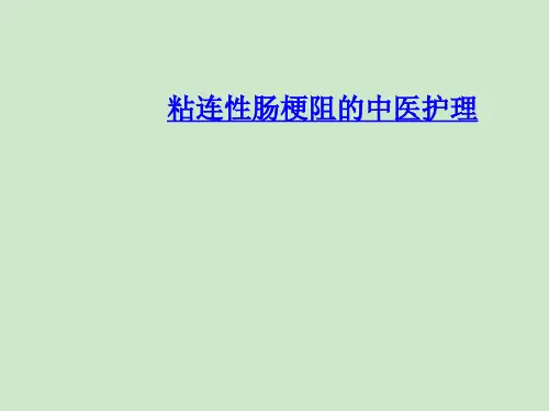 粘连性肠梗阻的中医护理 xg