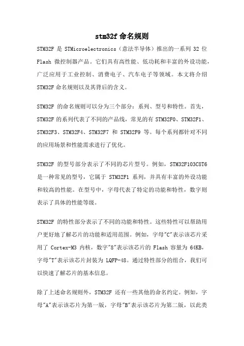 stm32f命名规则