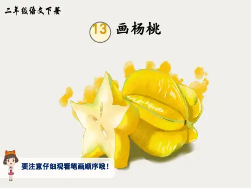 统编版小学语文二年级下册《画杨桃》生字讲解课件