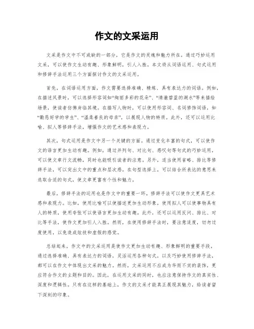 作文的文采运用
