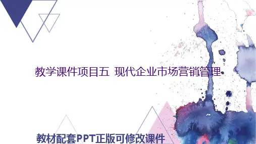 教学课件项目五现代企业市场营销管理