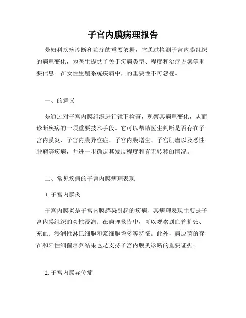 子宫内膜病理报告