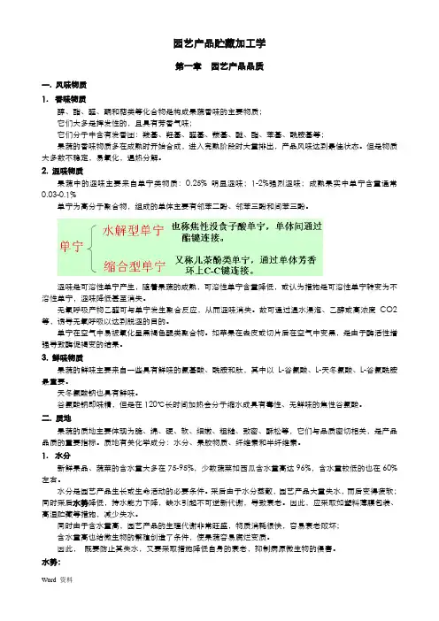 园艺产品贮藏加工学复习资料