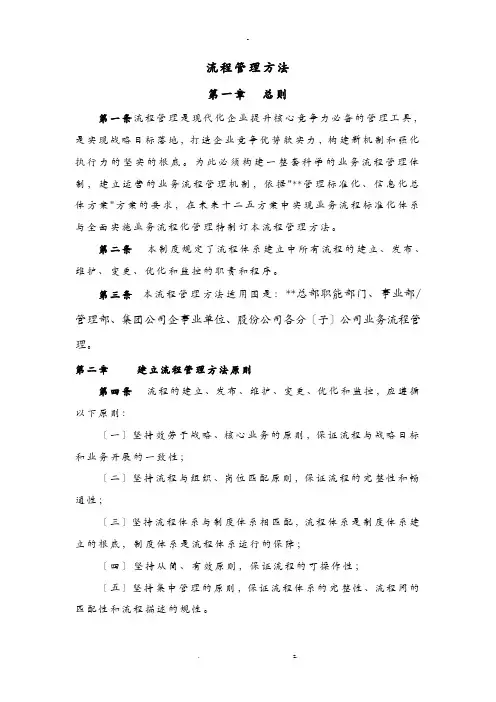 公司业务流程管理办法