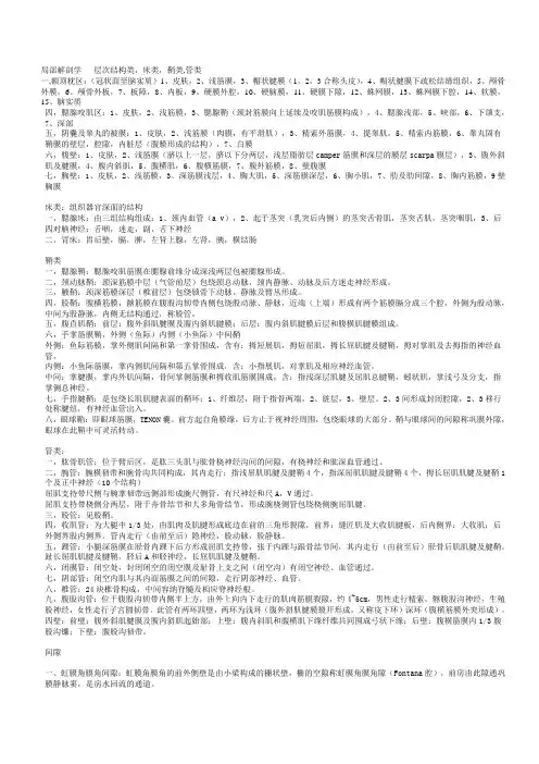 局部解剖学_重点