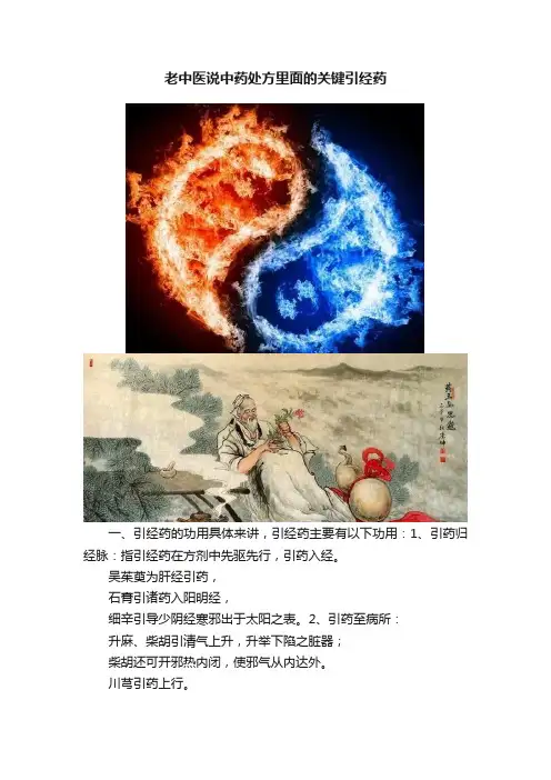 老中医说中药处方里面的关键引经药
