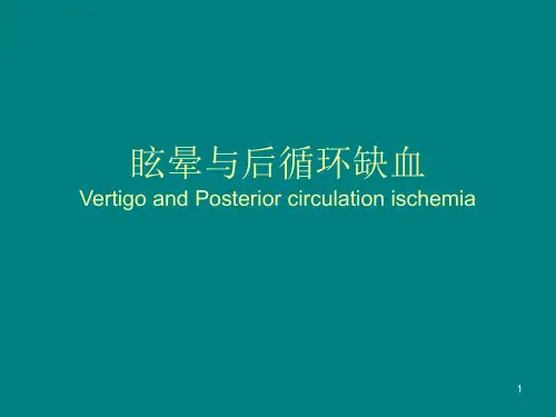 眩晕与后循环缺血