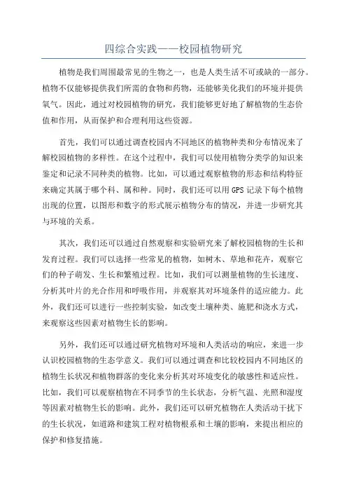 四综合实践——校园植物研究