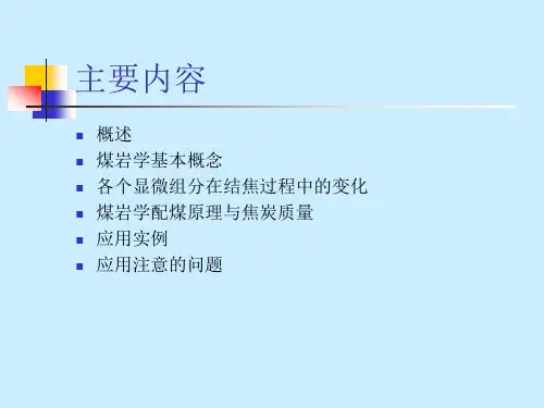 精选应用煤岩学在炼焦生产中的应用培训讲义