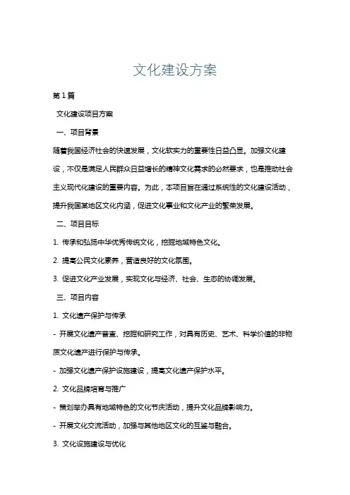 文化建设方案