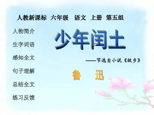 人教版小学语文六年级上册第五组17课少年闰土ppt课件