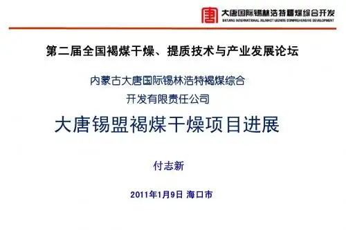 大唐锡盟煤干燥项目进展