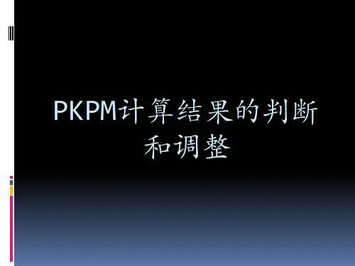 2011.4.15PKPM计算结果的判断和调整-2011
