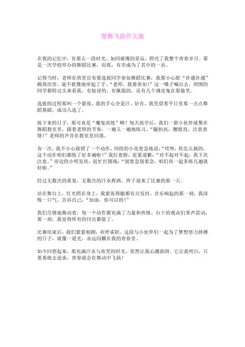 青舞飞扬作文集