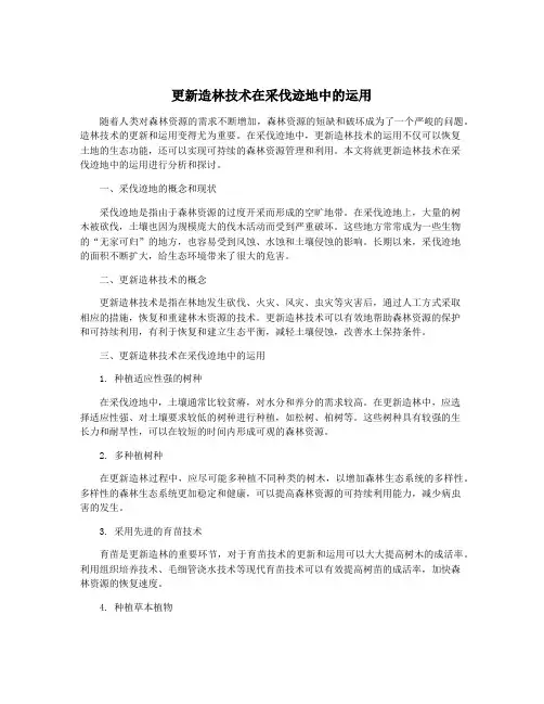 更新造林技术在采伐迹地中的运用