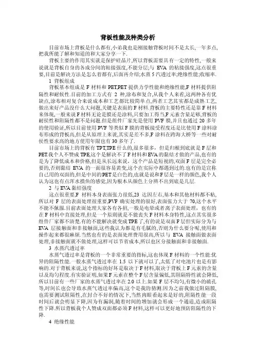 背板性能及种类分析