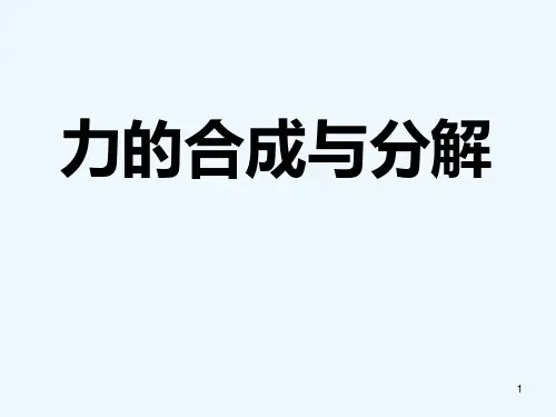 力的合成与分解-PPT