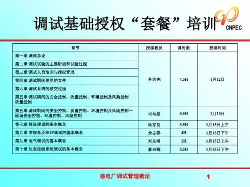 调试人员的培训和授权(ppt40张)