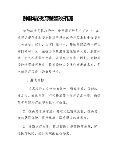 静脉输液流程整改措施