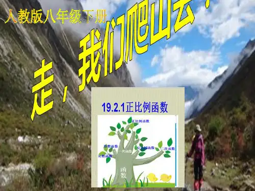 人教版八年级数学下册《正比例函数》课件