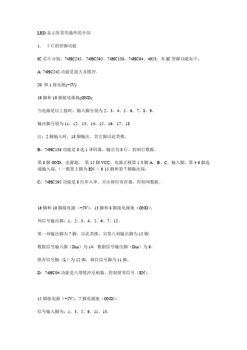 LED显示屏常用器件的介绍