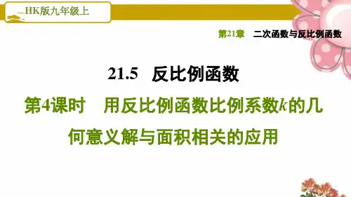 《用反比例函数比例系数k的几何意义解与面积相关的应用》PPT课件