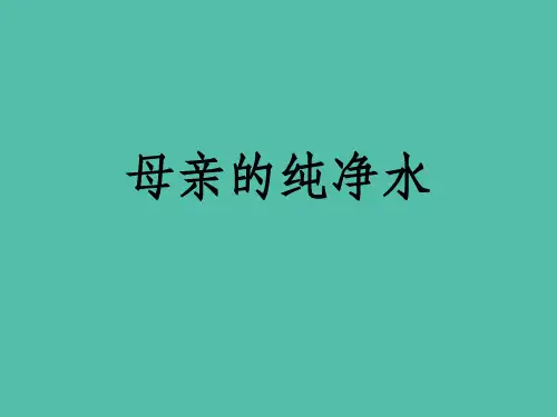六年级语文下册《母亲的纯净水》1 北京版