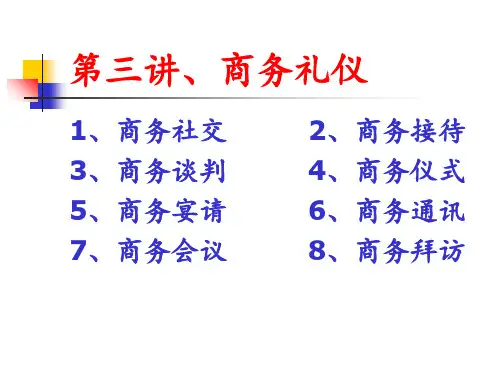 商务谈判礼仪 ppt课件