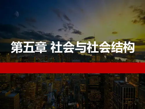 《社会学概论》社会与社会结构  ppt课件